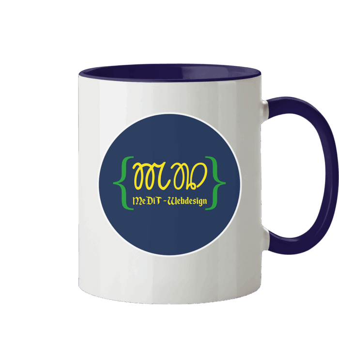 MeDiT-Webdesign - Tasse zweifarbig